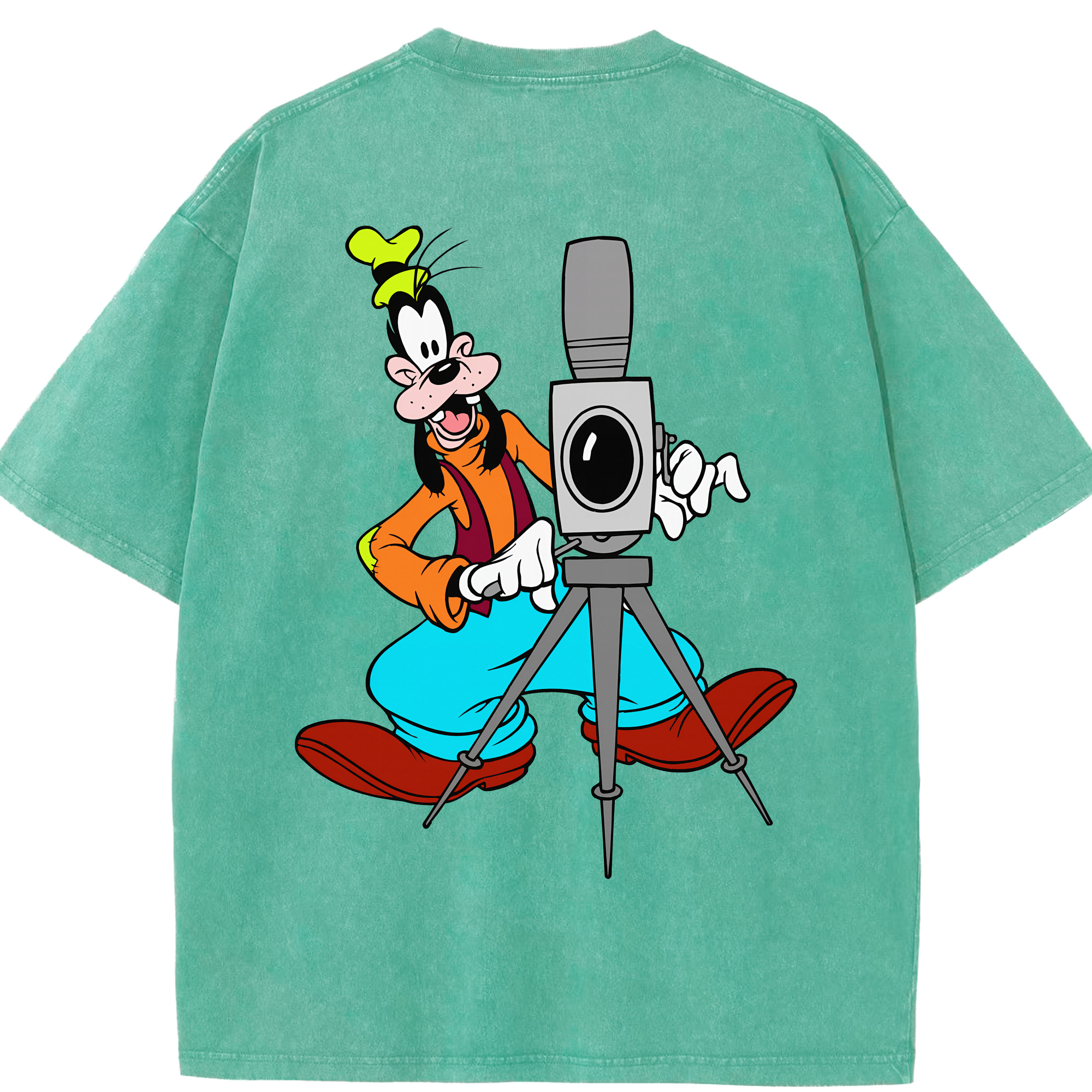 （画像用） ミッキーマウス Mickey Mouse 綿100% ヴィンテージ風 半袖Tシャツ（背面プリント）